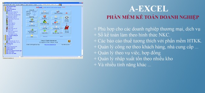 A-Excel - Phần Mềm Kế Toán Doanh Nghiệp